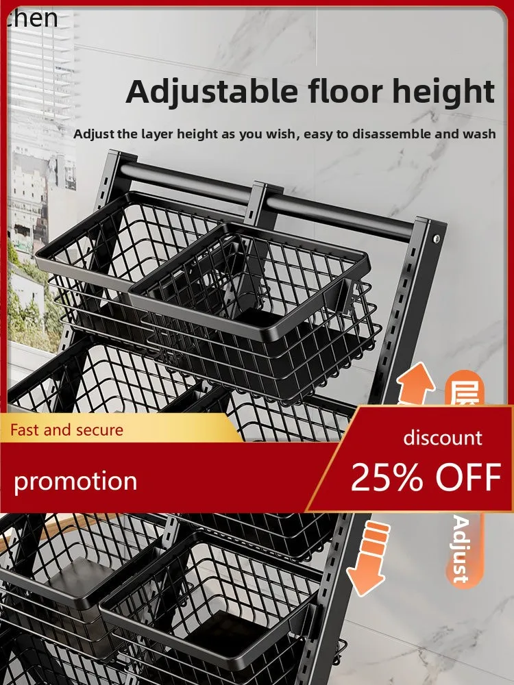CZ Snack Storage Rack Living Room Storage Trolley Floor-standing Multi-layer Fruit Display Stand for Commercial Use