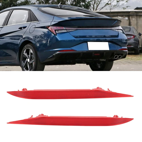 Imagen 1 del producto Para Hyundai Elantra 2019 2020 2021 Reflector de parachoques trasero de coche pegatina reflectante de advertencia accesorios de luz de conducción 92405-AA000