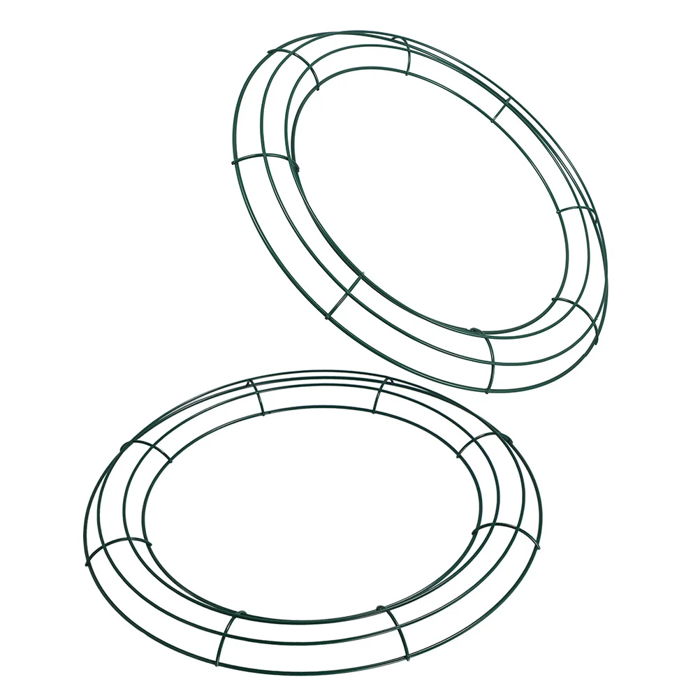 

2Pcs Iron Wreath Frame Round Shaped Metal Base for Crafts Floral Arrangements Holiday Decor DIY Wreath Decorating Supplies