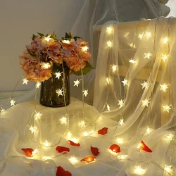 USB battery power star string lamp LED fairy lamp Christmas wreath birthday outdoor wedding party camping home decoration