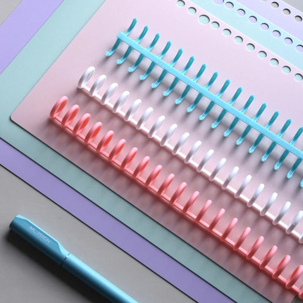 

10pcs Binder Rings Lightweight Store Notebook Colorful Plastic Office Home Use High Grade Material