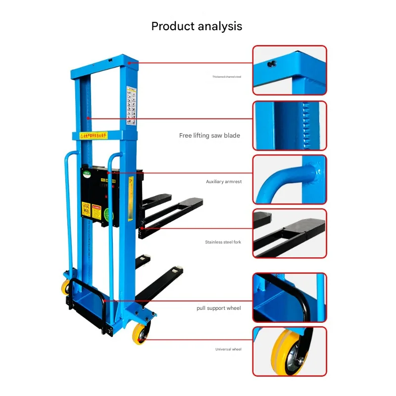 Portable Automatic Stacker 1Ton Capacity Truck Loading Unloading Forklift Tool