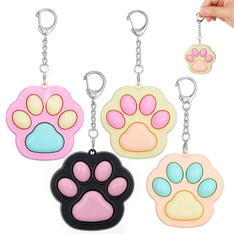 Chaveiro Antiestresse Patinha de Gato Inovador: Brinquedo Relaxante para Alívio da Ansiedade, Presente de Descompressão, Gadget para Escritório e Viagem