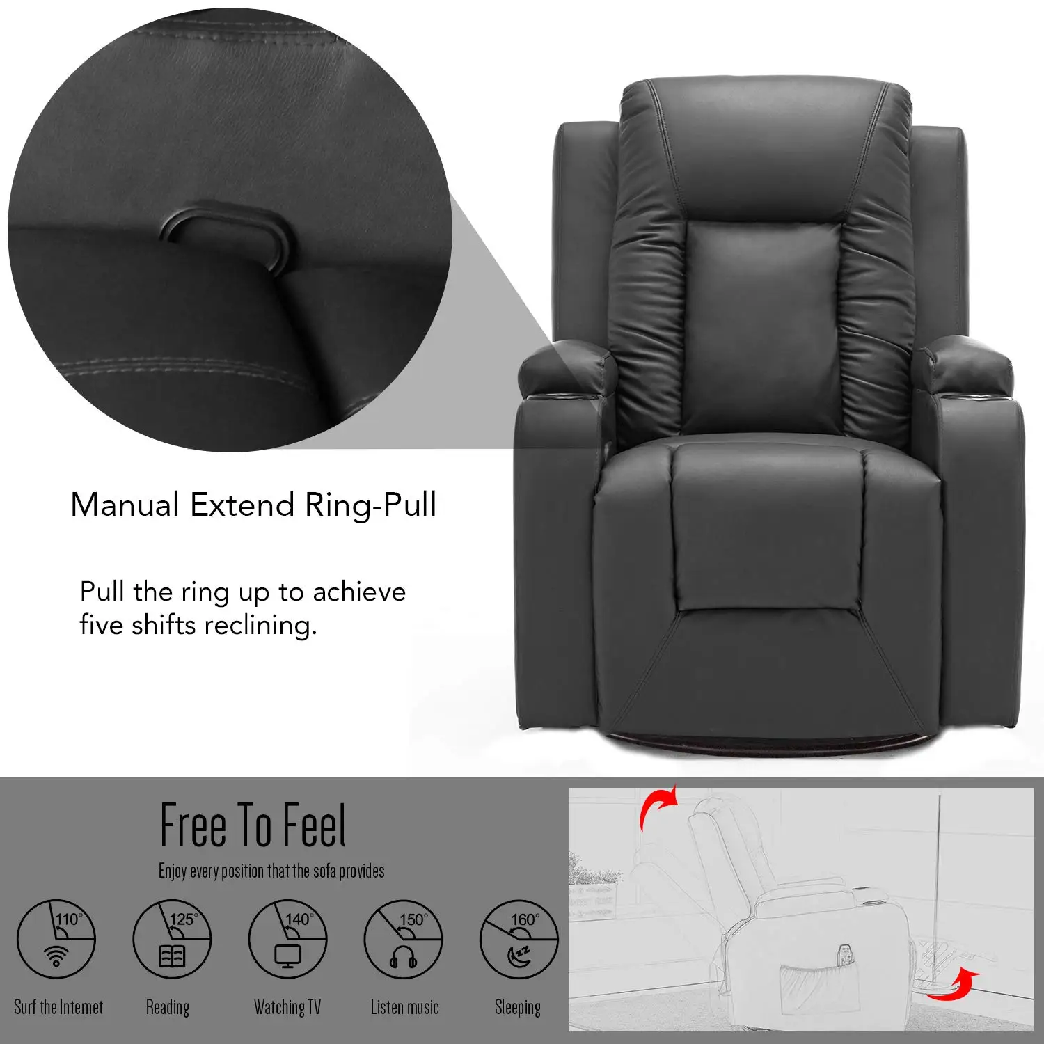 Wholesale Pu Leather Electric Power Sofa Lift Recliner Chair With Massage for the Elderly