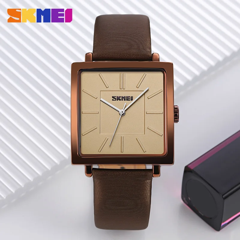 SKMEI Elegant Lady Wristwatches Luxury 3bar Waterproof Time Clock Watches Fashion Simple Design Movement Quartz Watch For Women