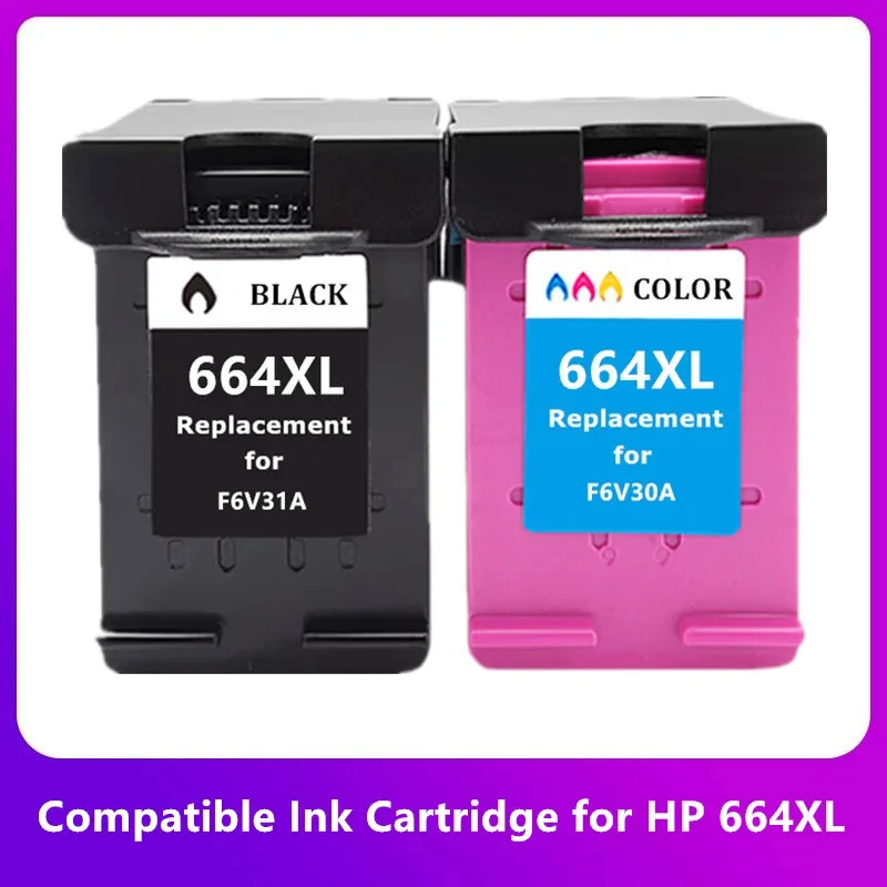 Cartuchos de tinta remanufacturados de repuesto 664XL para HP Deskjet 1115, 2135, 3635, 1118, 2138, 3636, 3638, 4536