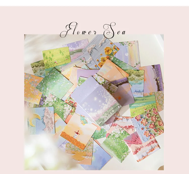 46 Pcs/Box Blue Secret Series Decorative Stationery Mini Stickers Set Scrapbooking DIY Diary Album Journal Stick Lable