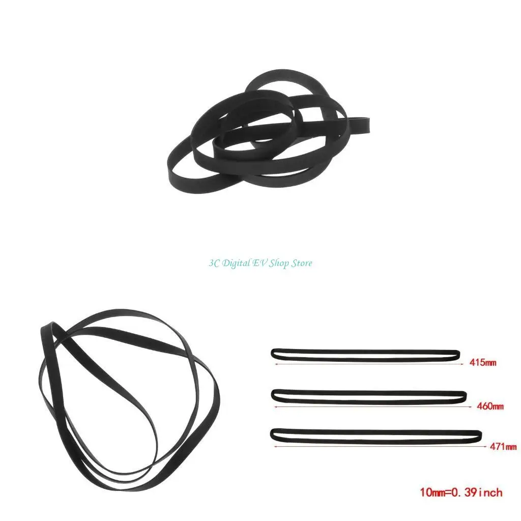 

E74D Turntable Belt Rubber Flat Drive Belt for Record Player DVD Repeater