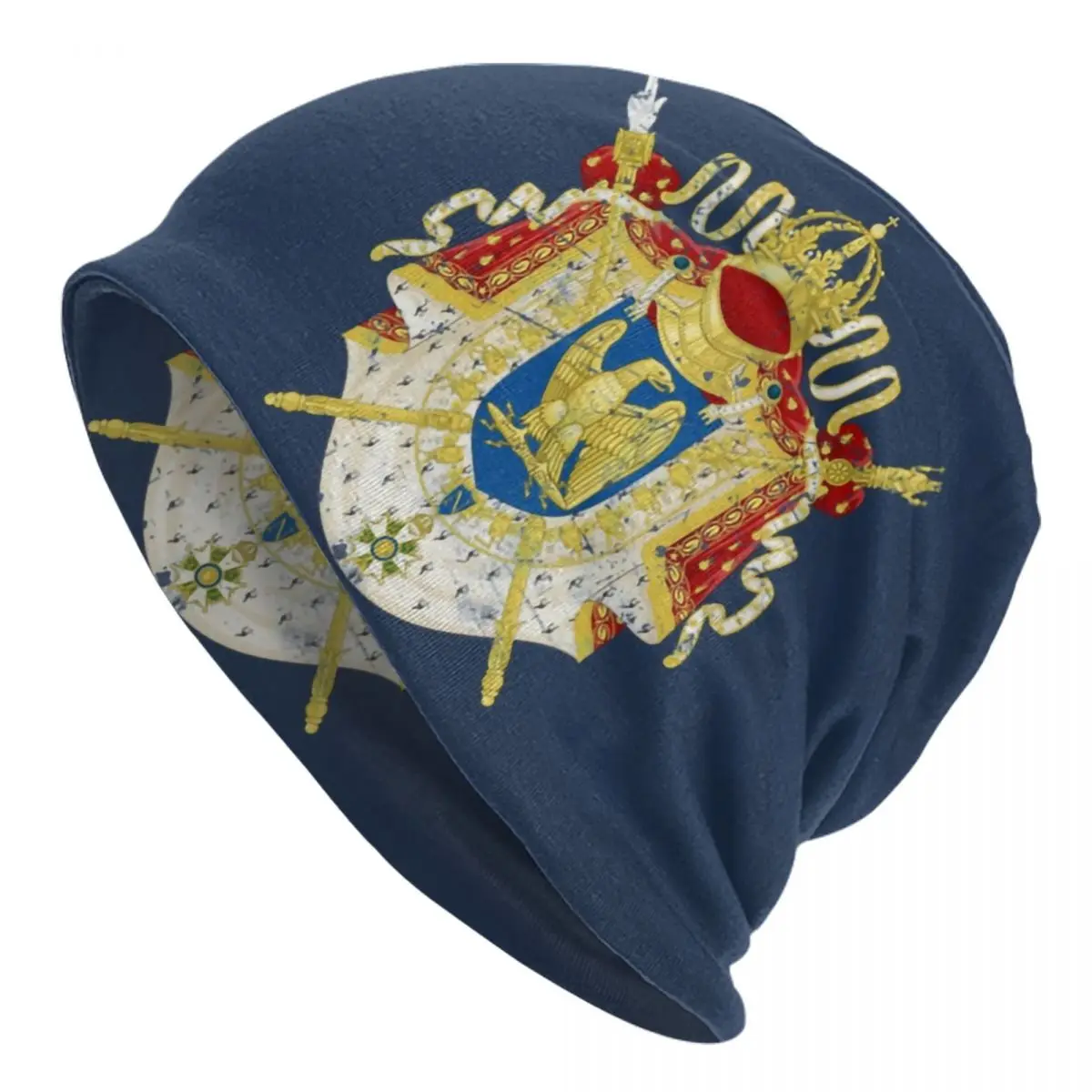 French Empire Napoleon Bonnet Hats Fashion Knit Hat For Men Women Warm Winter Coat Of Arms of France Skullies Beanies Caps