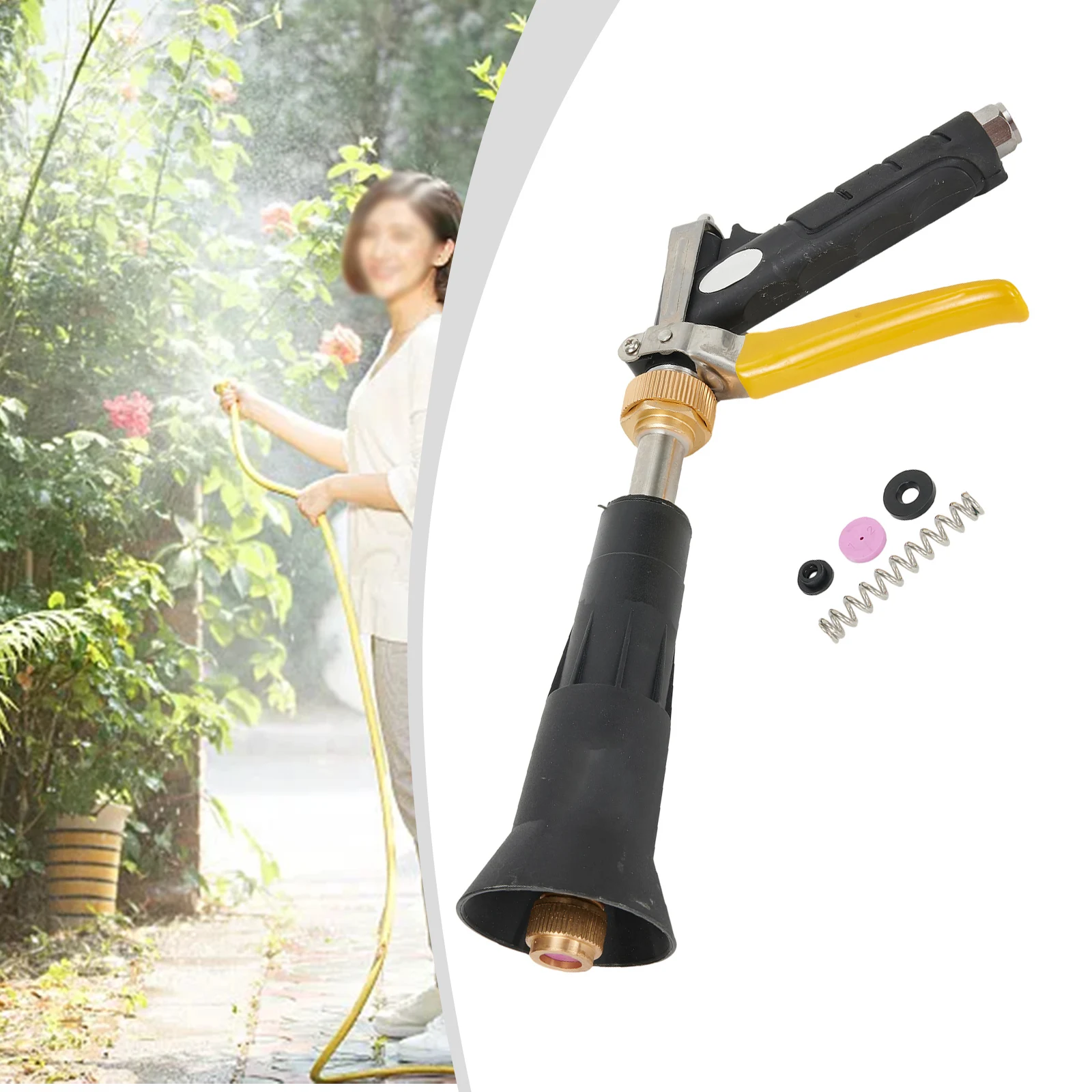 High-pressure Spray Gun Stainless Steel Garden Orchard Lawn Atomization Sprayer Head Large Water Volume Irrigation Sprinkler 1Pc