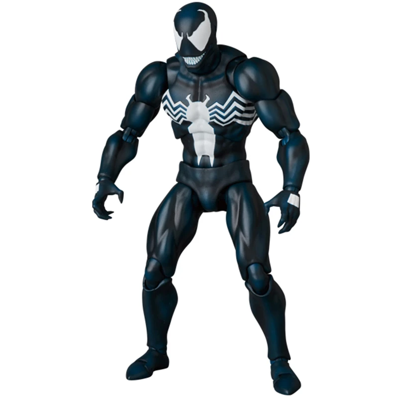 100% متوفر في المخزون لعبة Medicom الأصلية Mafex No.088 Venom Comic Ver Mafex 088 مجموعة شخصيات الرسوم المتحركة نموذج اللعب #5