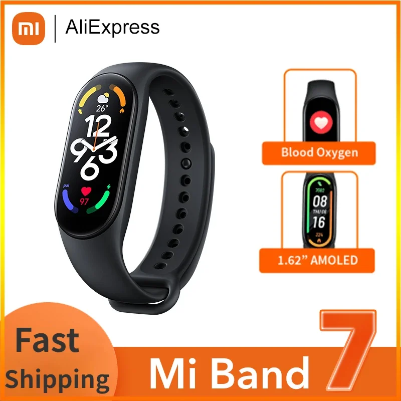 

Xiaomi Mi Band 7 Smart Bracelet 6 Color AMOLED Screen Miband 7 Blood Oxygen Fitness Traker Bluetooth Waterproof Smart Band