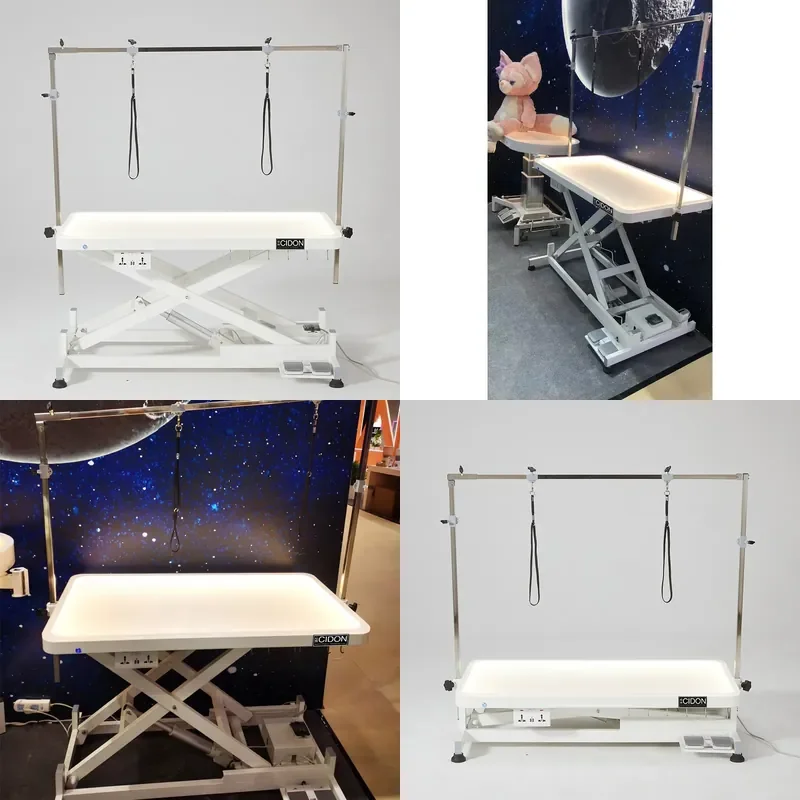 for Kaiduan CIDON 833pro Electric Lifting Dog Grooming Table Large Pet Square Beauty Station with Light for Hair Cutting