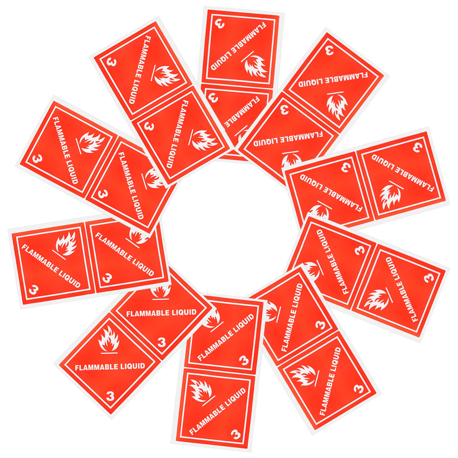 20 Pcs Label Stickers Flame Indicating Safety Signs for Printer