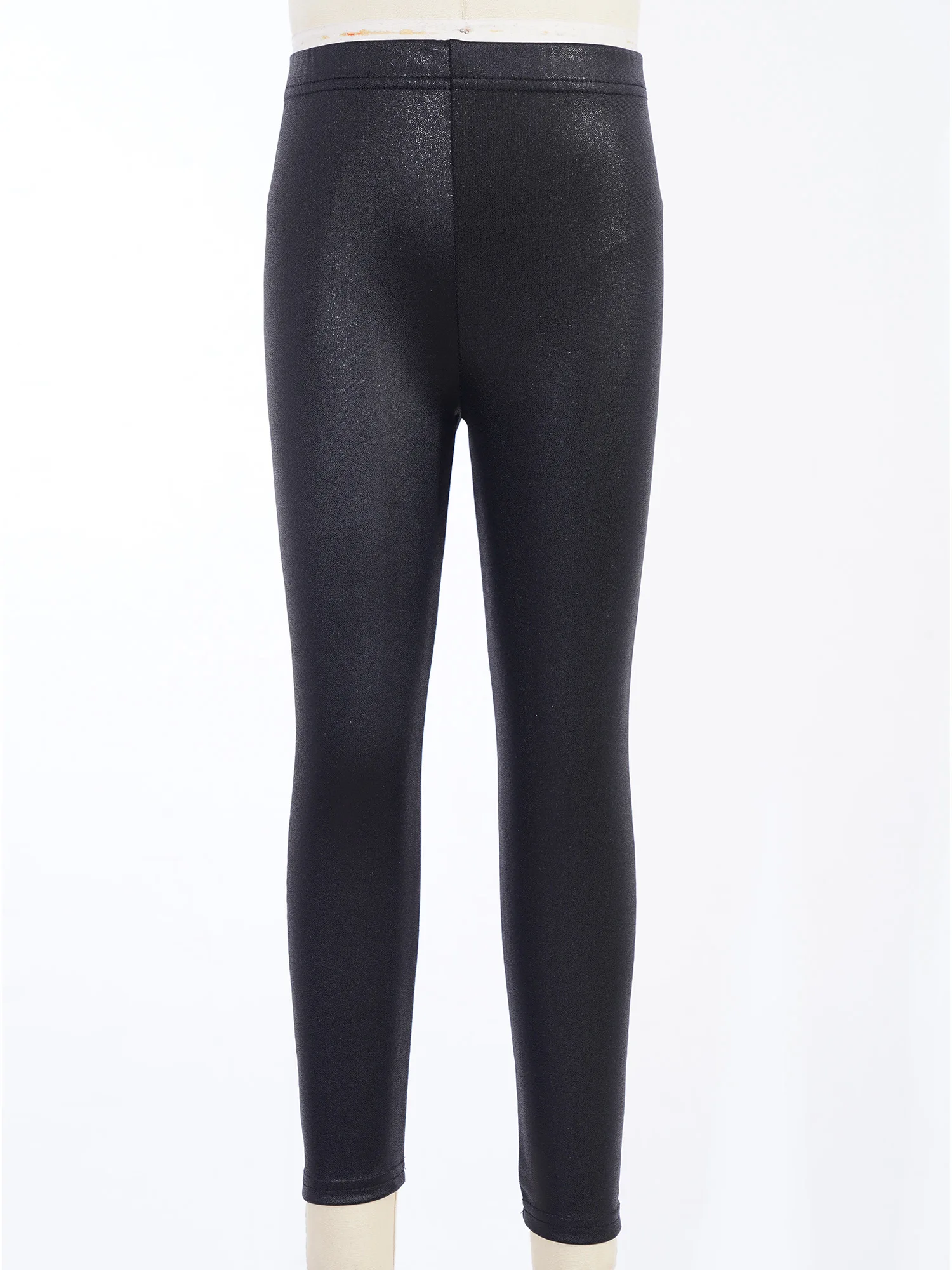 Leggings de Ballet para niñas y niños, pantalones largos de baile elásticos y ajustados, de Color sólido y bronce brillante, para gimnasia y actuaciones en escenario