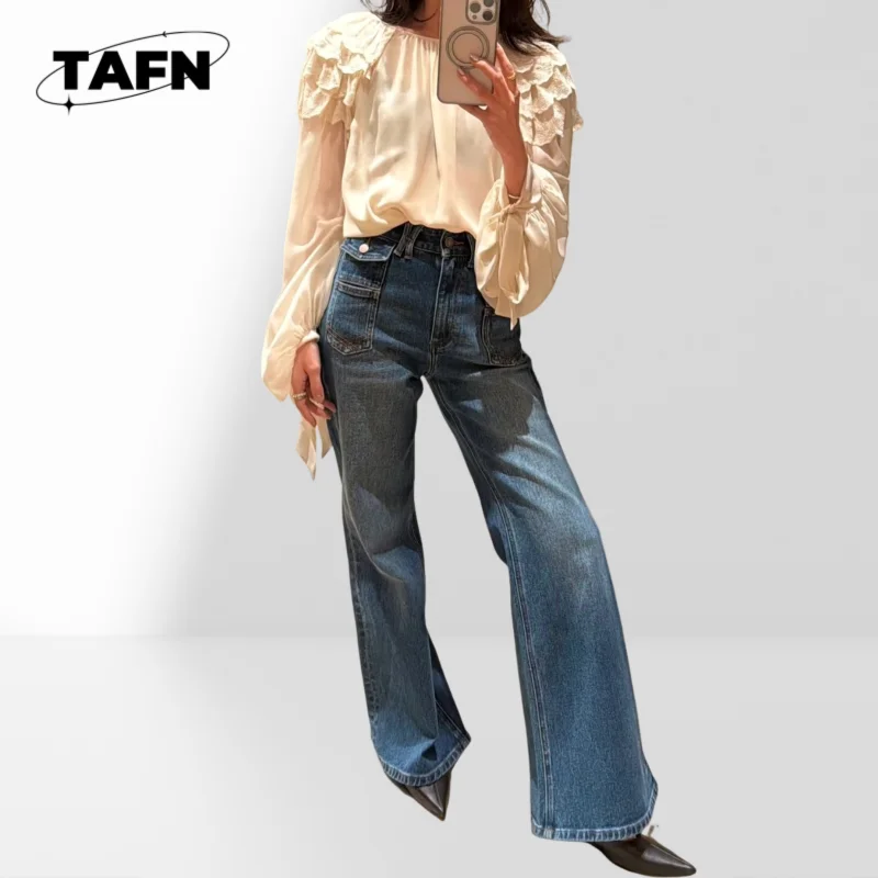 

Женская льняная рубашка, стильная туника, повседневная свободная блузка, женская рубашка на пуговицах, повседневная блузка с цветными блоками, модная свободная блузка AG3165