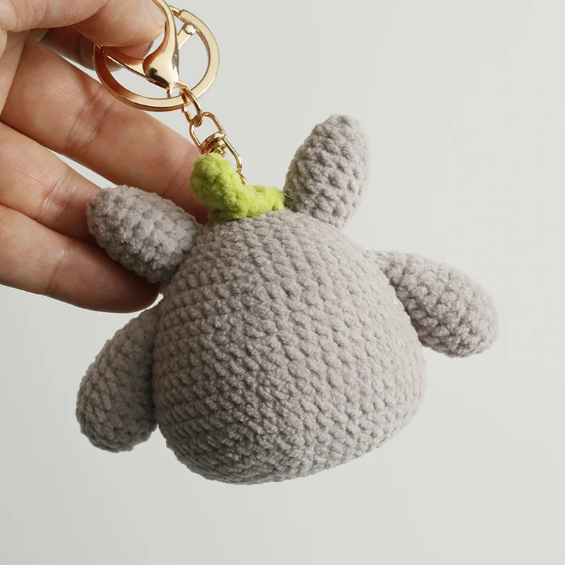 My Neighbor Totoro New Hand Crochet Knit Anime Keychain Handwoven Cartoon Bag Charm Key Anime Peripheral Hanging Decor Fan Gift view 3