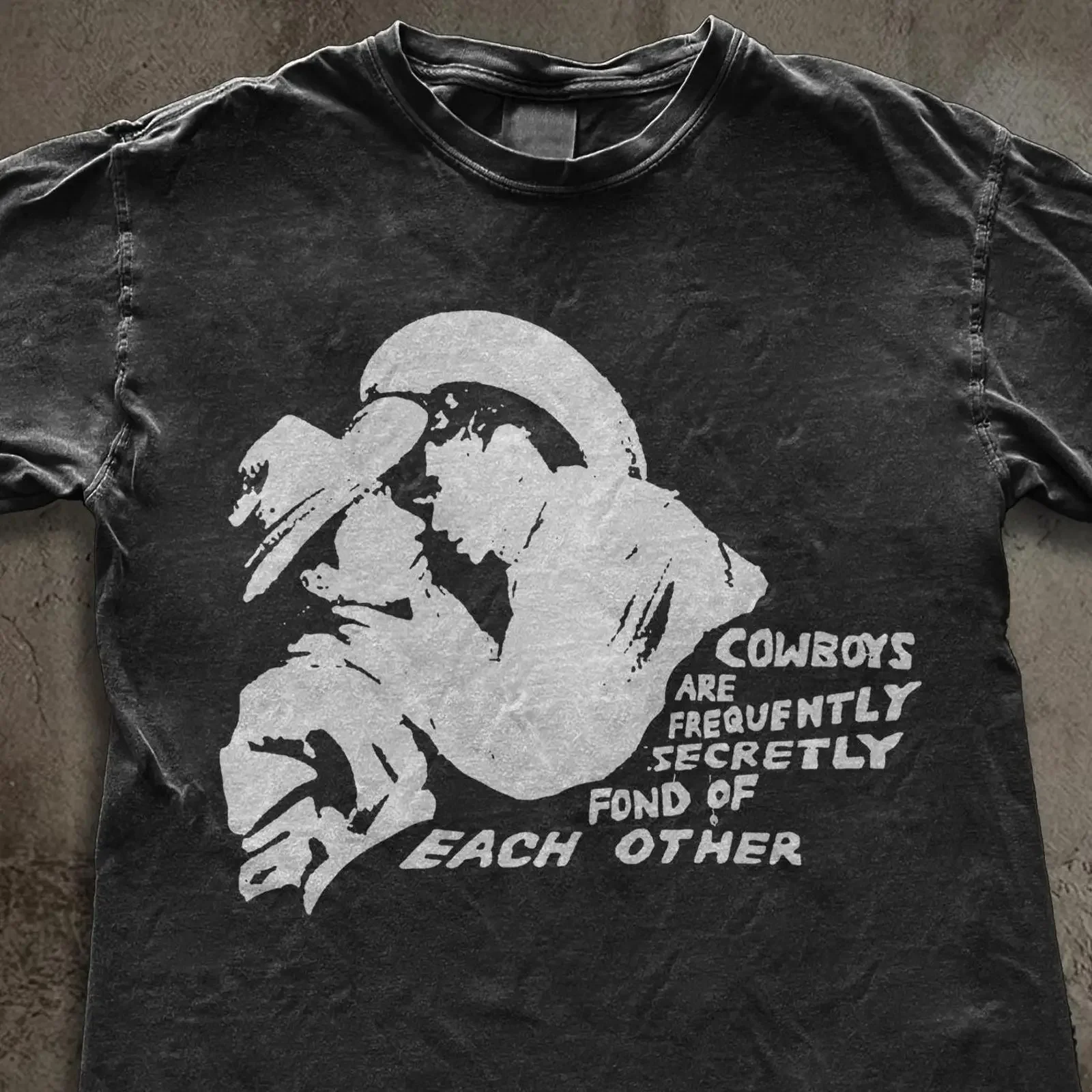 Cowboys Are Frequently Secretly Fond Of Each Other Vintage Distressed T Shirt vintage Washed Versatile Comfortable Breathable