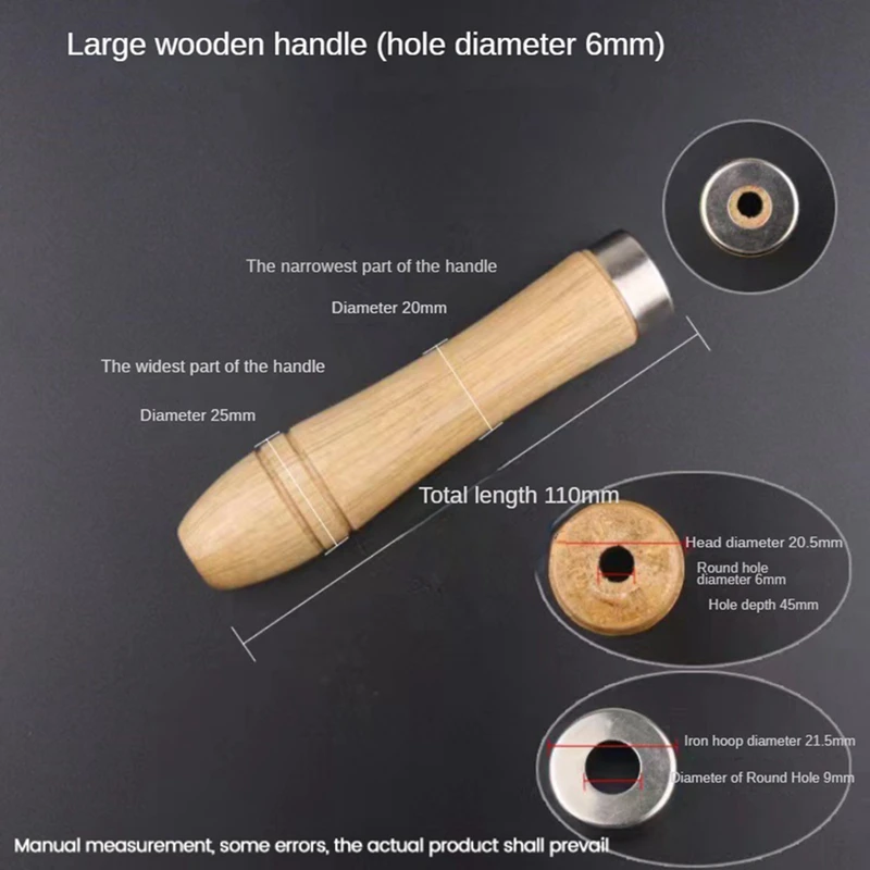 Wooden File Handle Kit Screwdriver Hand Drill File Handle Set Cutting Tool Craft