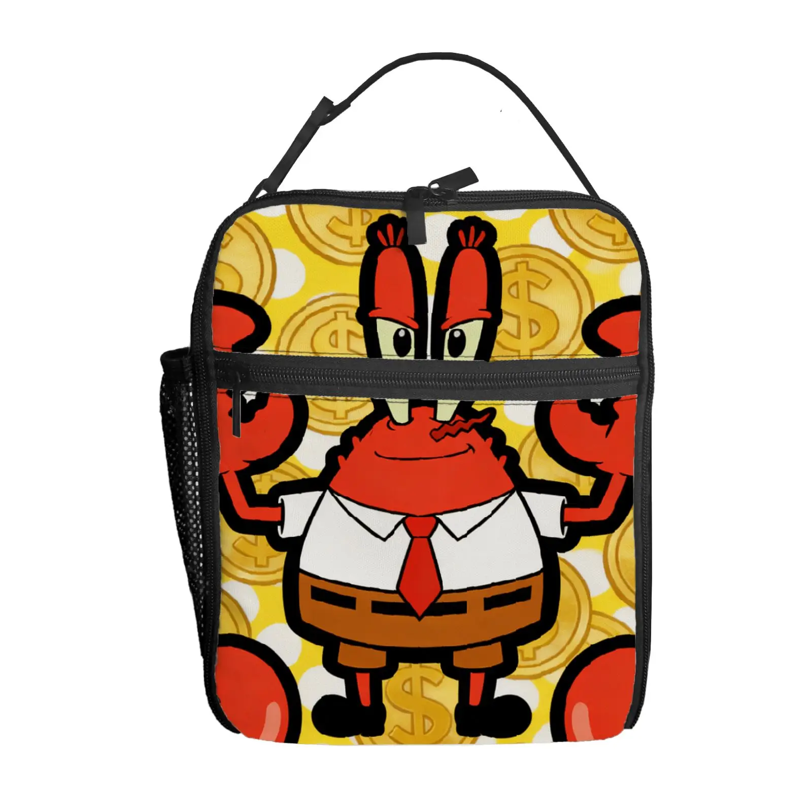 

1 шт. Сумка для обеда/ланч-бокс «Юджин Х. Крабс», высококачественная, милая, повседневная, для вечеринок, пикников, школы, подарок для ежедневного использования