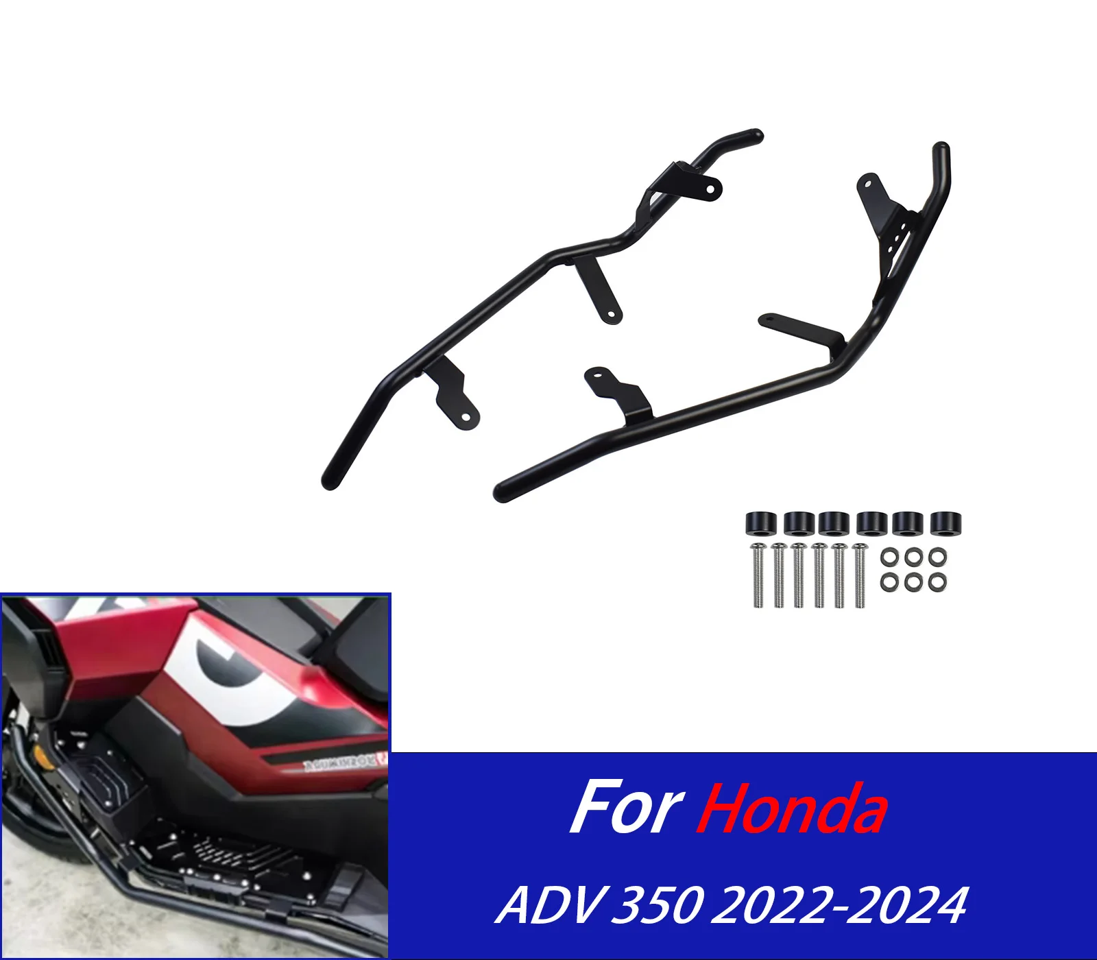 

For ADV 350 CrashBars Frame Bumper For Honda ADV350 2022 2023 2024 Motorcycle Highway Engine Guard Fairing Protector Accessories