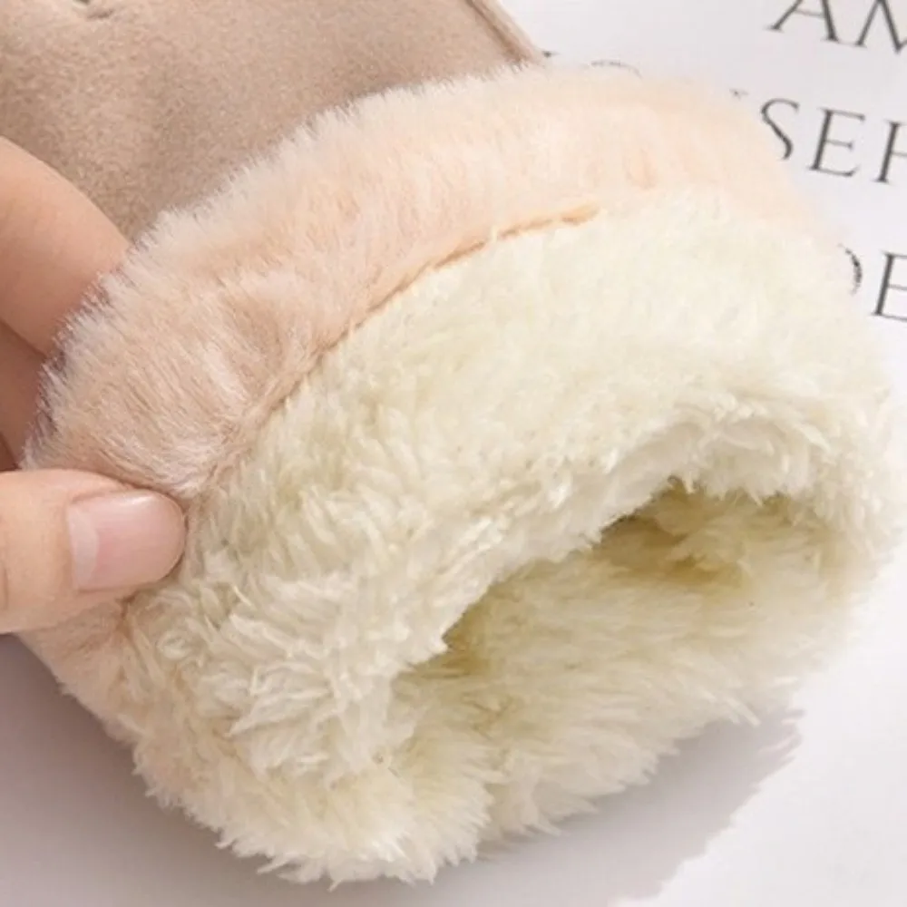 새로운 플러시 겨울 장갑 따뜻한 터치 스크린 터치 스크린 장갑 귀여운 고양이 자수 전체 손가락 스키 장갑 선물