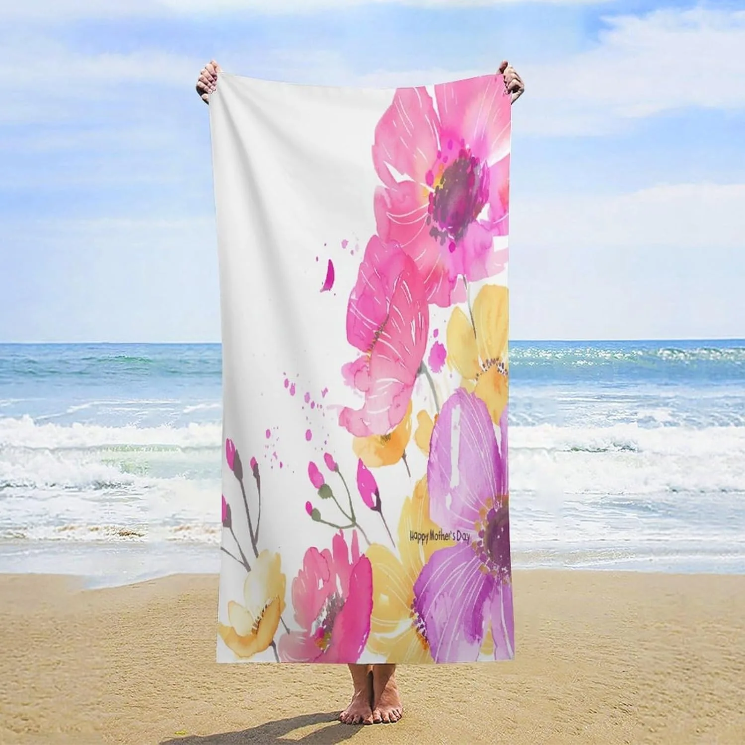 

Gifts for Mom for Mother's day Beach Towel Microfiber Soft Quick Drying Suitable For Yoga Tourism Swimming Beach Fitness Camping