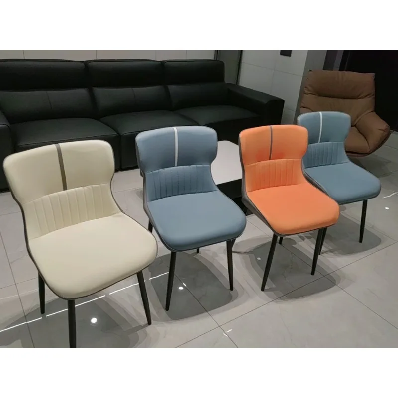 

Простой современный обеденный стул для дома, легкий роскошный кожаный стул для отеля, офисный стул для конференций со спинкой