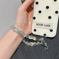 Bling Crystal For Phone Case Charm Chain Strap Wrist Trendy Pendant For iPhone For Samsung For Xiaomi Universal Accessories Cord