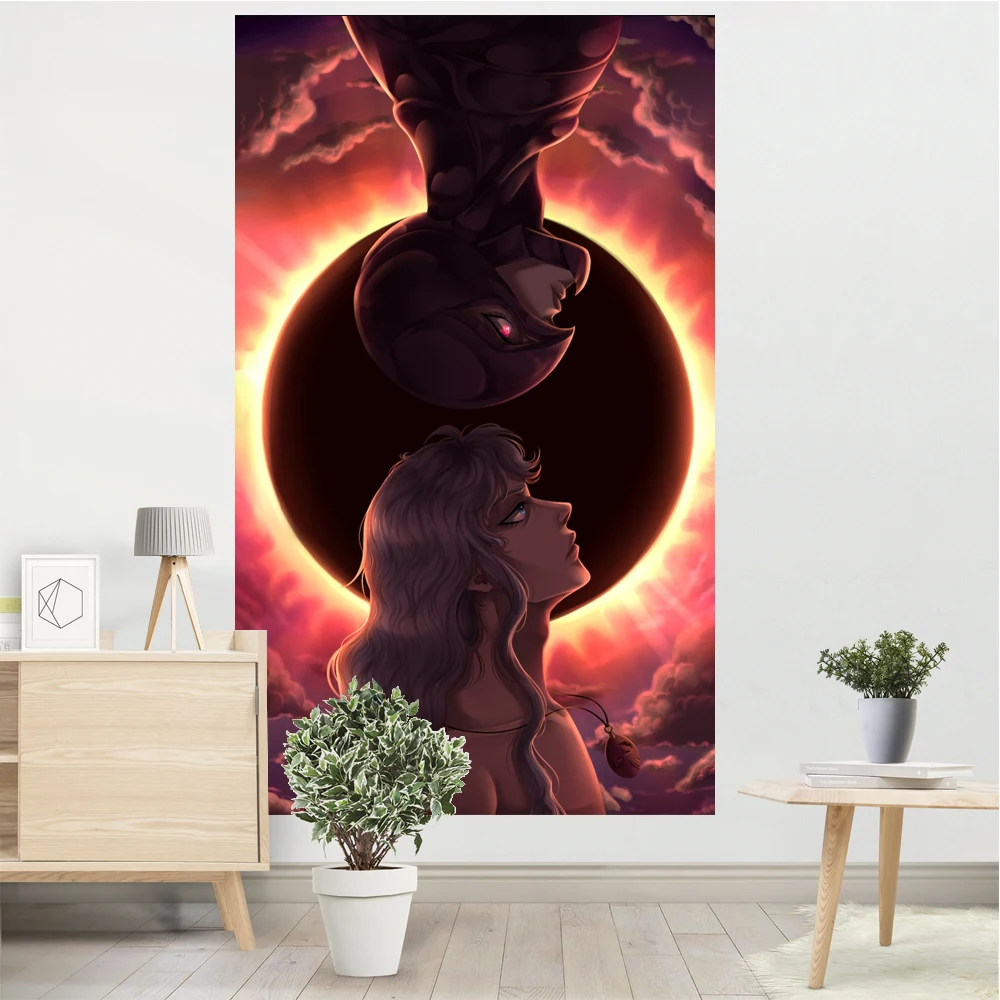 Berserk Sacrifice Tapestry Travel Hanging Printed Wall Towel Blanket Decor Bedspread Bedroom Colored Mat Yoga Room Home Art