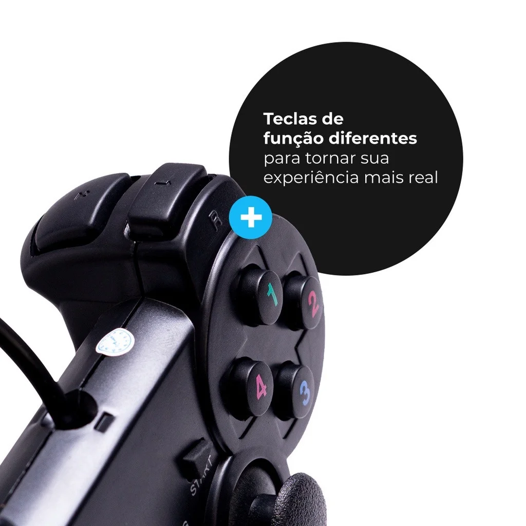 Controle joystick gamer jogos console e computador entrada usb