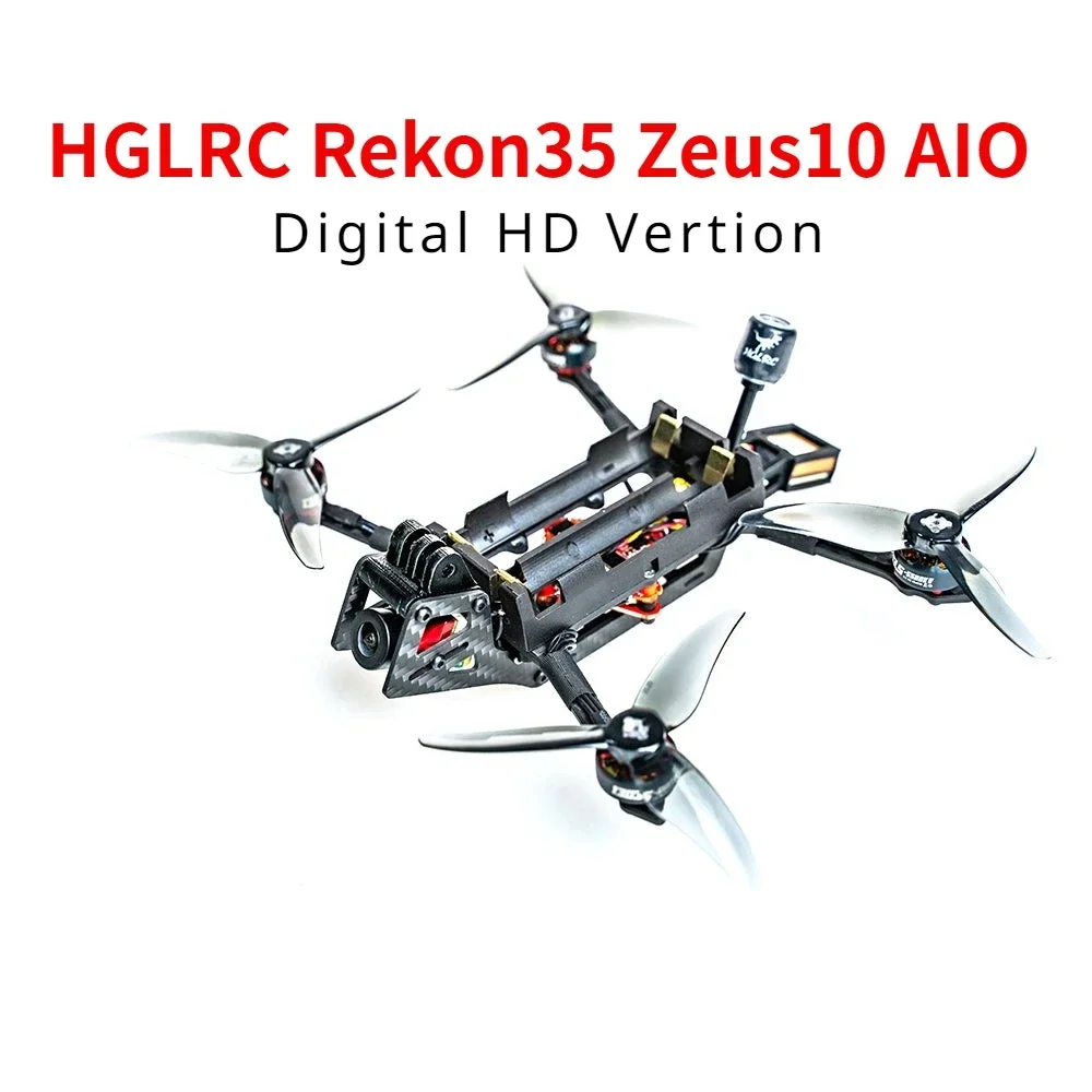 HGLRC Rekon35 Digital HD Zeus10 AIO Zeus nano VTX 350mW Caddx Ratel 2 M80 GPS 1303.5 KV5500 2S 3.5inch Nano Long Range FPV Drone