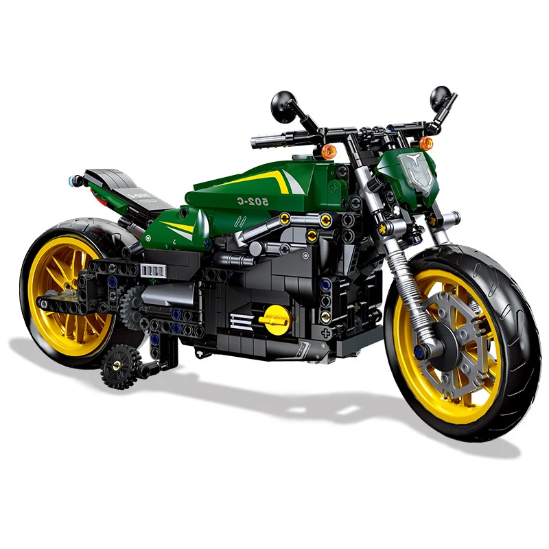 Technisches Radio 2,4 GHz Fernbedienung Motorrad Baustein Bene 502C Kraftfahrzeug Modell Dampf Ziegel, RC Spielzeug Sammlung