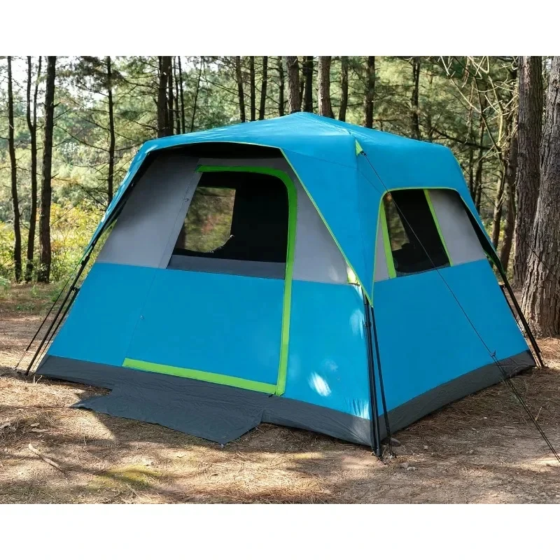 Blackout Camping Tent Instant Cabin Tents for Family with Rainfly, Water-Resistant