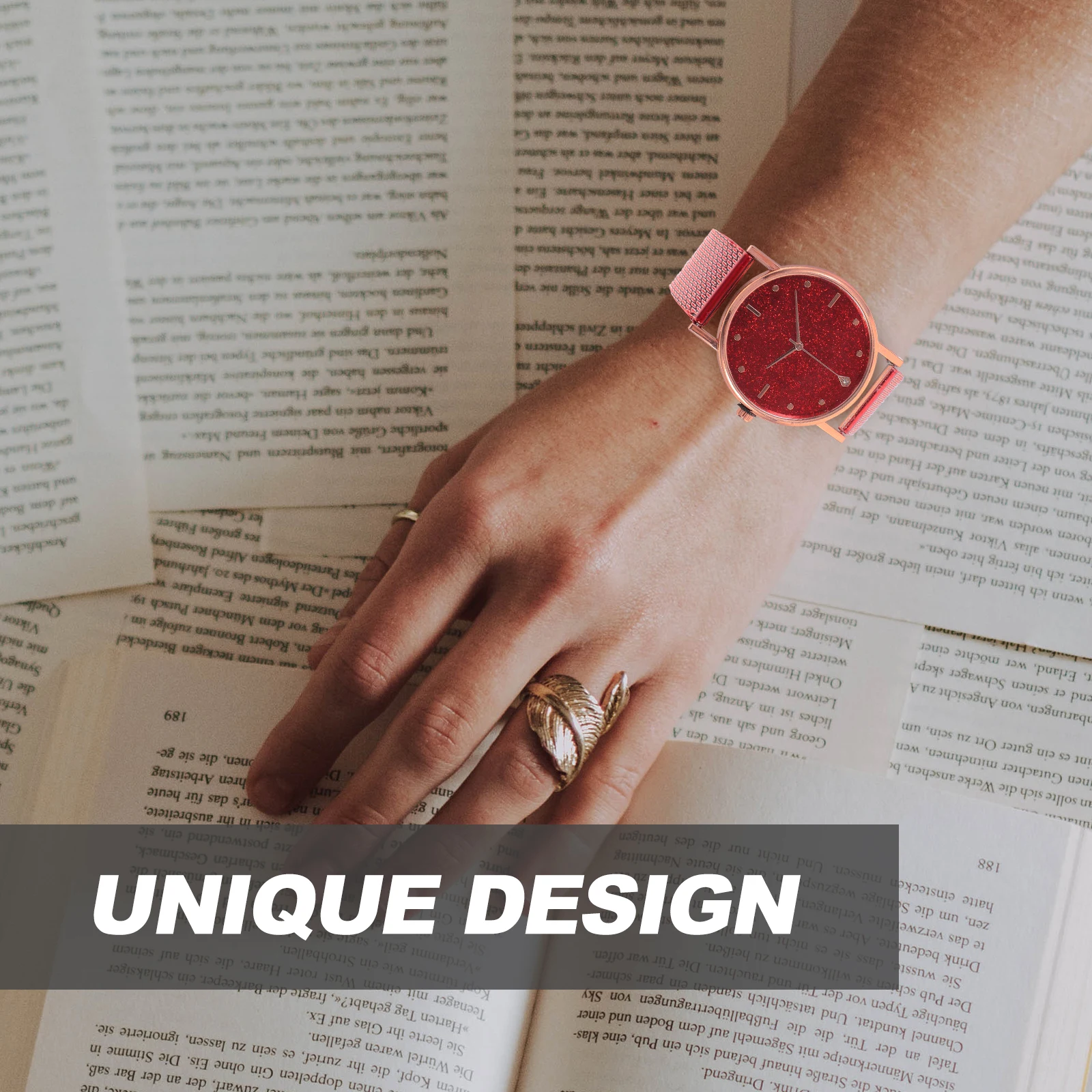 Reloj elegante Sky Lady, esfera de cristal a la moda, diseño ligero y elegante, versátil para todas las ocasiones, reloj de pulsera para mujer