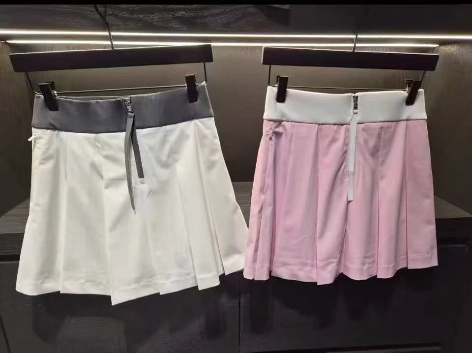 26 Summer New Women Golf SkorPleated Mini Skirt Built-in Shorts Quick Dry Breathable High Waist Outdoor Sports Ladies Golf Skirt