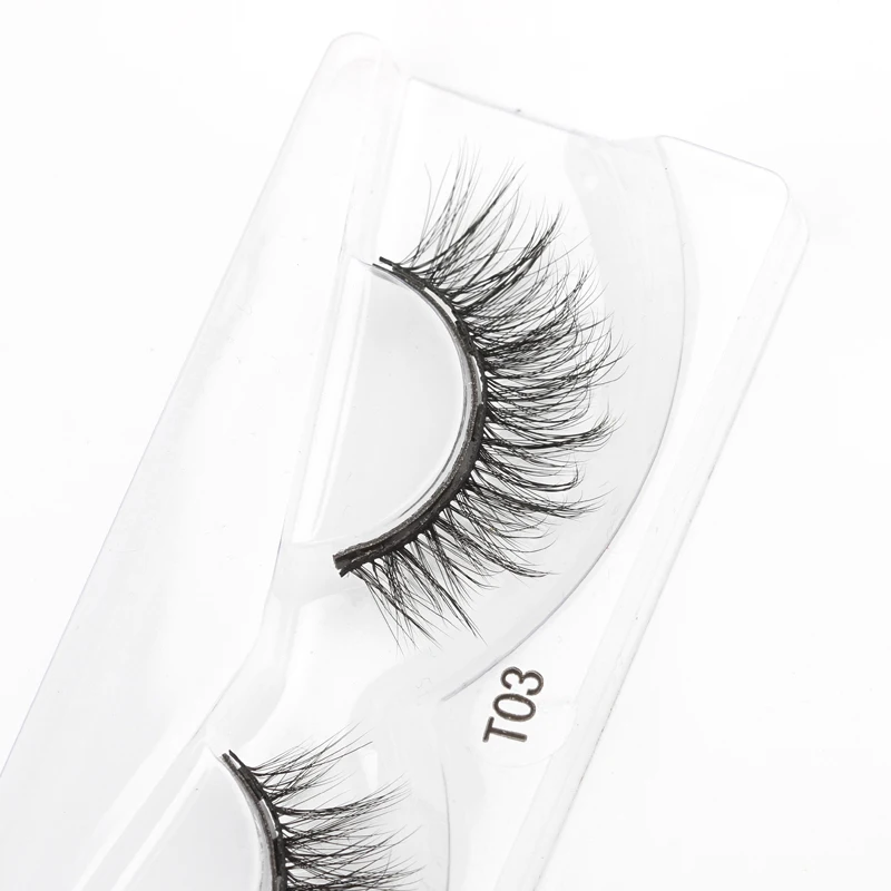 1 paire de cils magnétiques faits à la main faux cils magnétiques aimant poils de vison faux cils outils de maquillage magnétiques naturels chauds