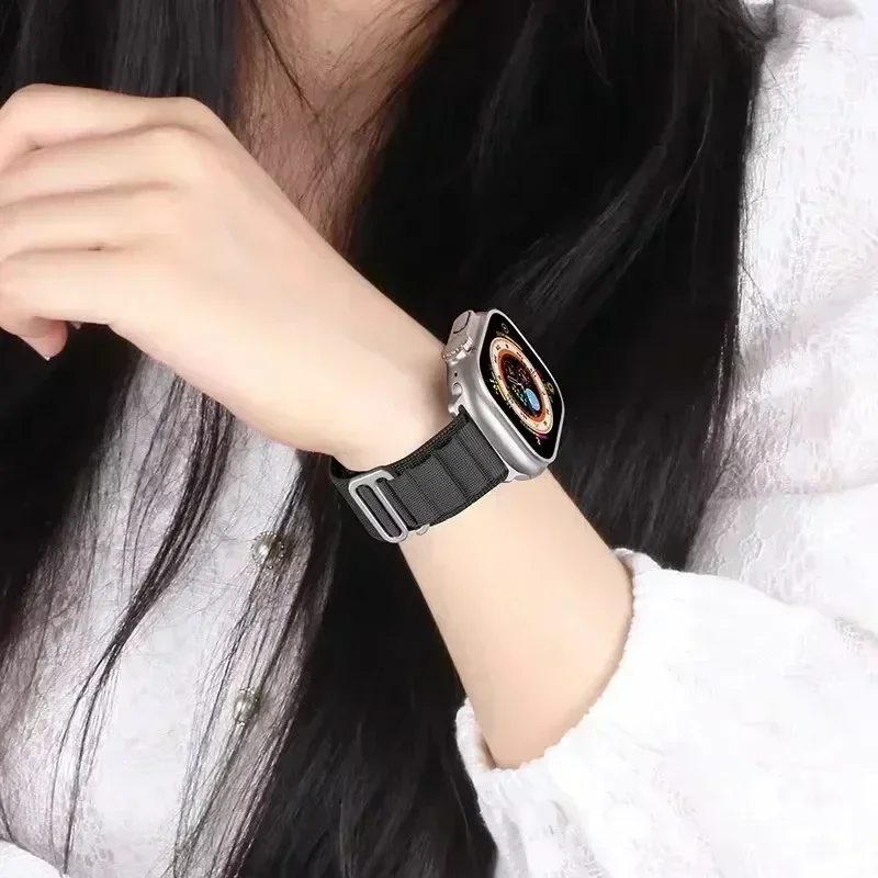 Apple Watchバンド アルパインストラップ 44mm/42mm 49mm 45mm 40mm-38-41mm 46mm ナイロンブレスレット iWatch Ultra 2 Series 10 9 5 6 7/3/4/8/SE対応