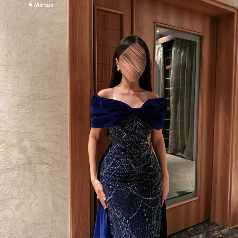 Marissa Glanzende Avondjurken Vrouw Elegante Galajurken 2025 Vissenstaart Op Maat Gemaakt Off-shoulder Dames Galajurk Baljurken