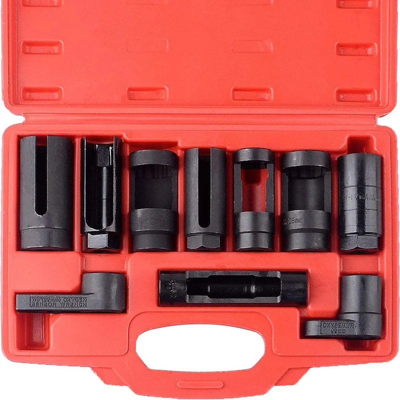 10Pcs Oxygen Sensor Socket Set Sensor Oil Pressure Sending Unit Removal Kit