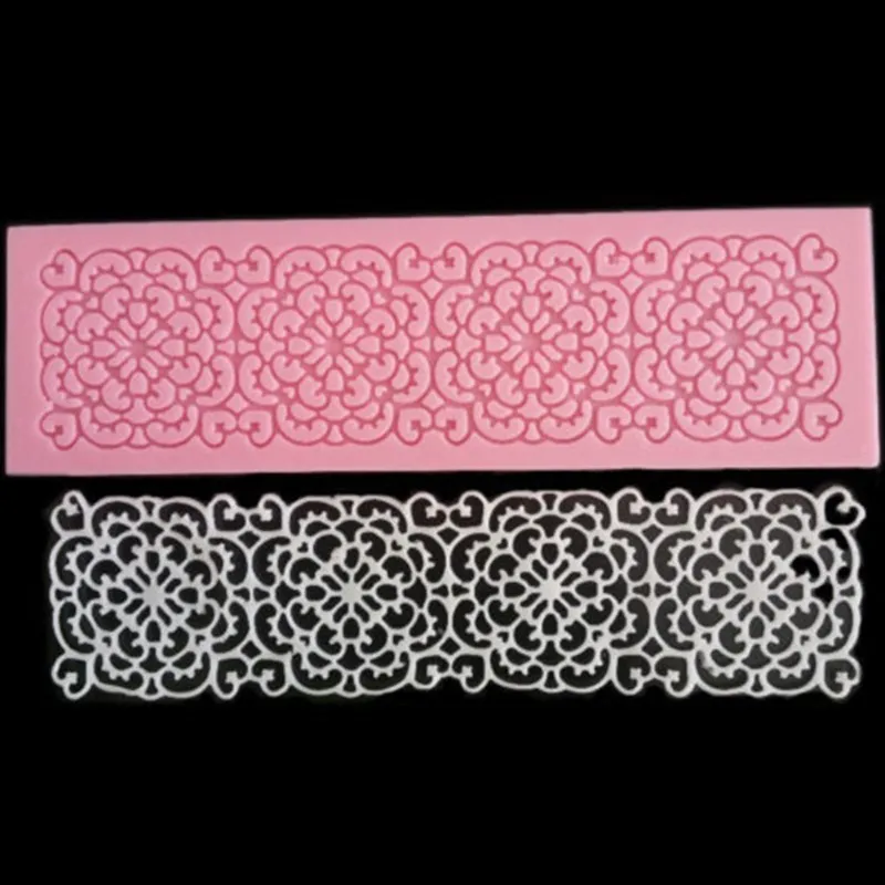 Lace Flower Wedding Cake Silicone Beautiful Flower Lace Fondant Mold Mousse Sugar Craft Icing Mat Pad Pastry Baking Tool