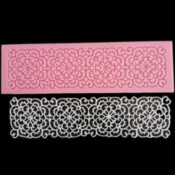 Lace Flower Wedding Cake Silicone Beautiful Flower Lace Fondant Mold Mousse Sugar Craft Icing Mat Pad Pastry Baking Tool