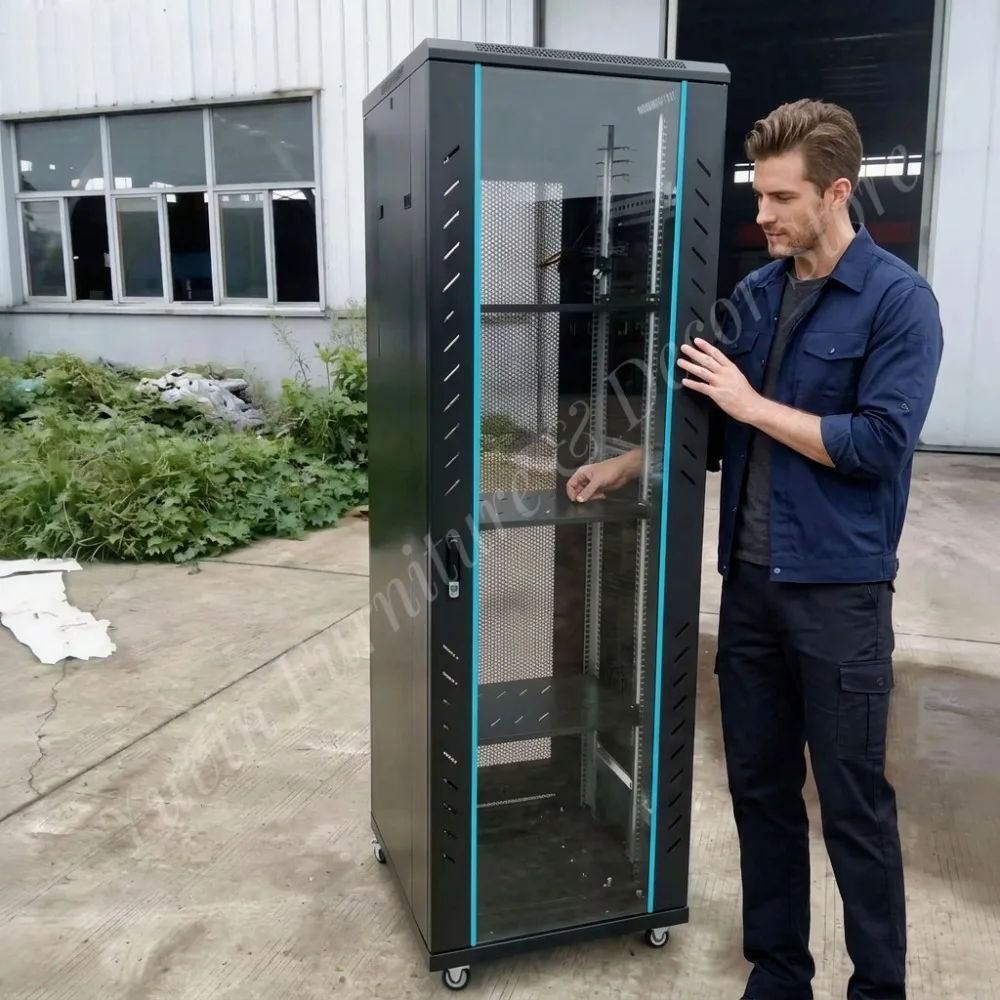 Deep Rack 42U 19 Inch Cold-rolled Steel Plate Floor Standing Server Cabinet 600x800mm Data Center Large Scale High Density