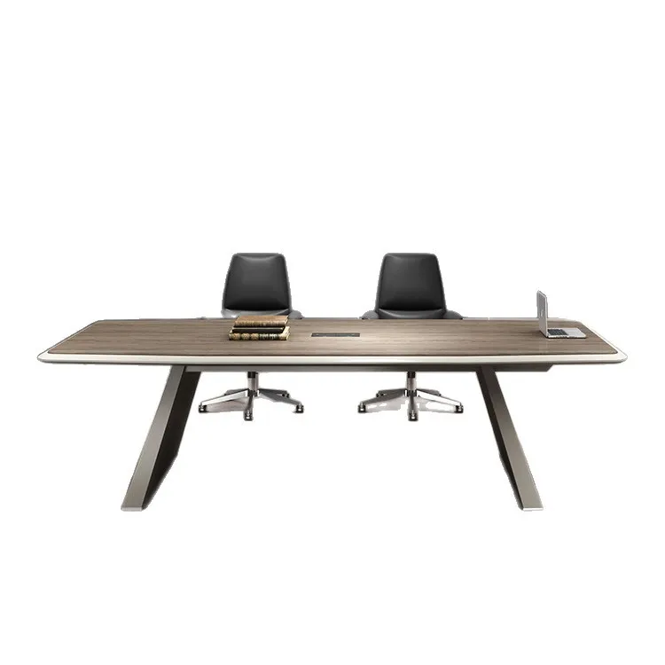 

High-end large conference table long table simple modern office strip negotiation table
