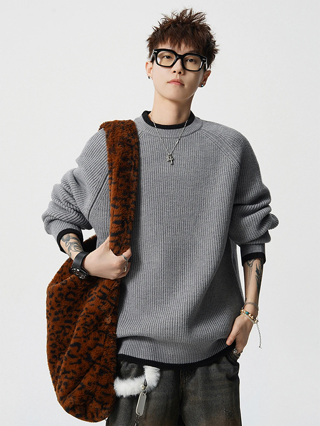 

ay Thiened round Ne Knitwear Men's Winter New Sle Warm Base Layer irt American Sle Heavyweight Underwear Top