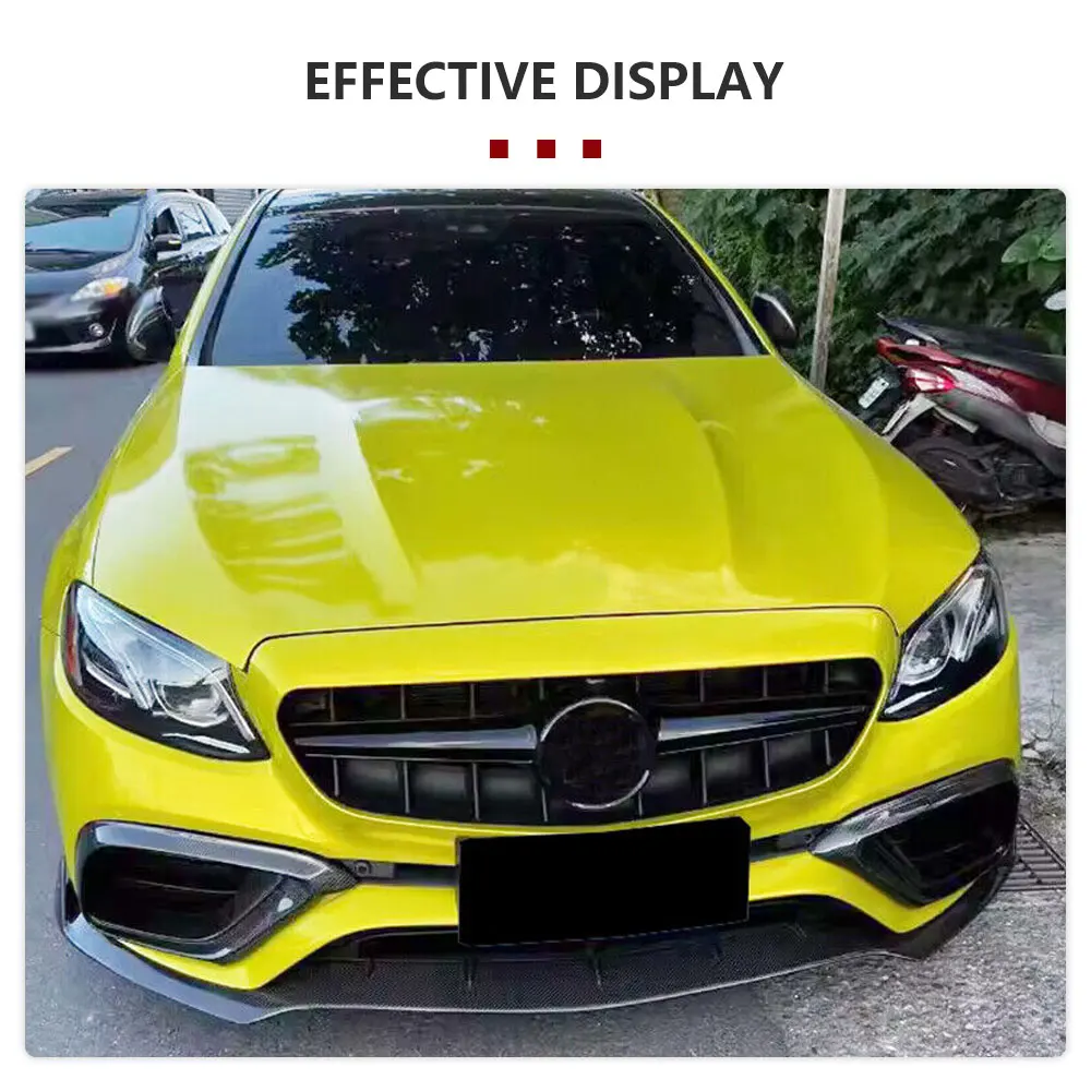 Carbon Fiber Car Front Bumper Lip Splitter for Mercedes-Benz E Class W212 E63 AMG Sedan 4Door 2016-2020 Front Lip Chin Protector