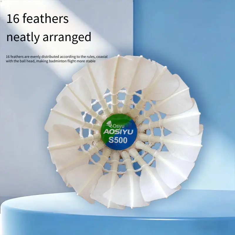 

24pcs Durable Daily Training and Entertainment Ball for Students Duck Feather Badminton Shuttlecock
