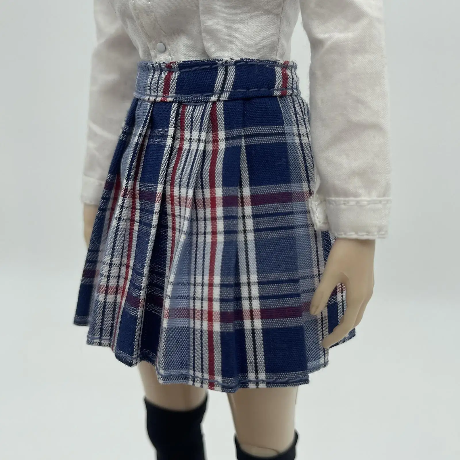 Falda corta para mujer, ropa de muñeca hecha a mano para figuras de 12 pulgadas, modelo de muñeca corporal, azul oscuro, 1/6