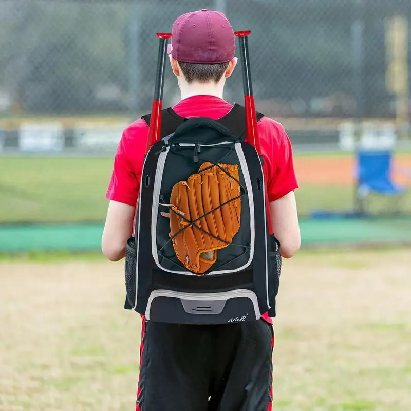 Bat Bags Baseball Youth Baseball Bag For Boys Softball Equipment Backpack Adult Baseball Gear Bag Tear-Resistant Youth Baseball