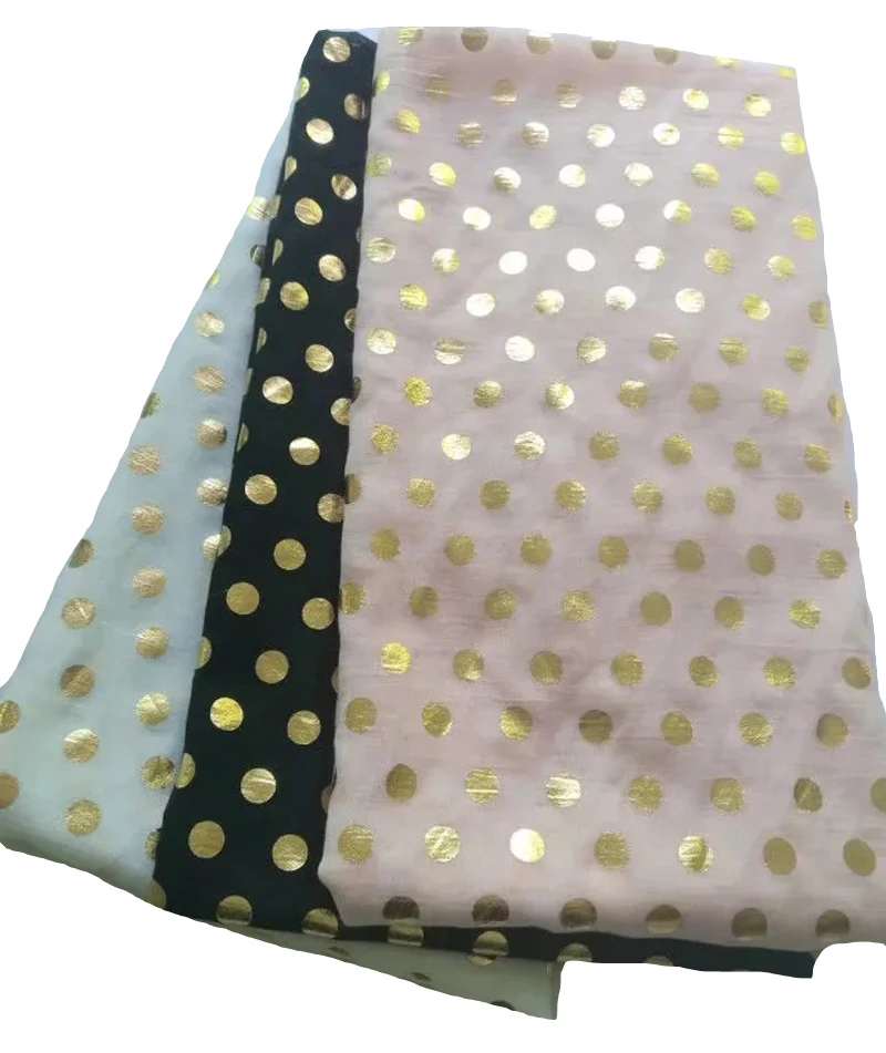 

Hot Sale Women Spot Print Gold Foil Scarf Shawl Wraps Dot Pattern Muslim Hijabs Muffler 3 Color10PCS/lot Free Shipping